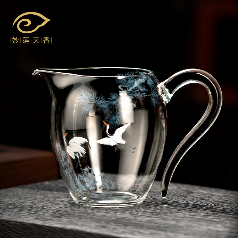 高档加厚透明玻璃公道杯茶海
