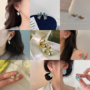 「她非池物」高级感蝴蝶珍珠鱼尾小流苏耳环