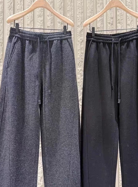 【acti系列】正品卫裤2025冬新品绵羊毛毛呢弯刀裤MBE4PAT016