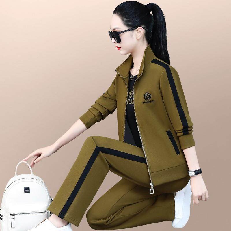 官方迈耐克斯休闲运动套装女秋季2026新款时尚洋气减龄显瘦三件套