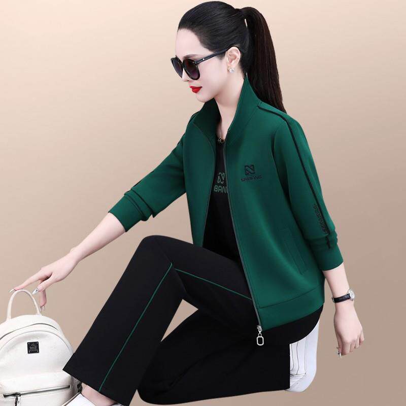 官方迈耐克斯运动套装女春秋2026新款宽松减龄显瘦洋气卫衣三件套