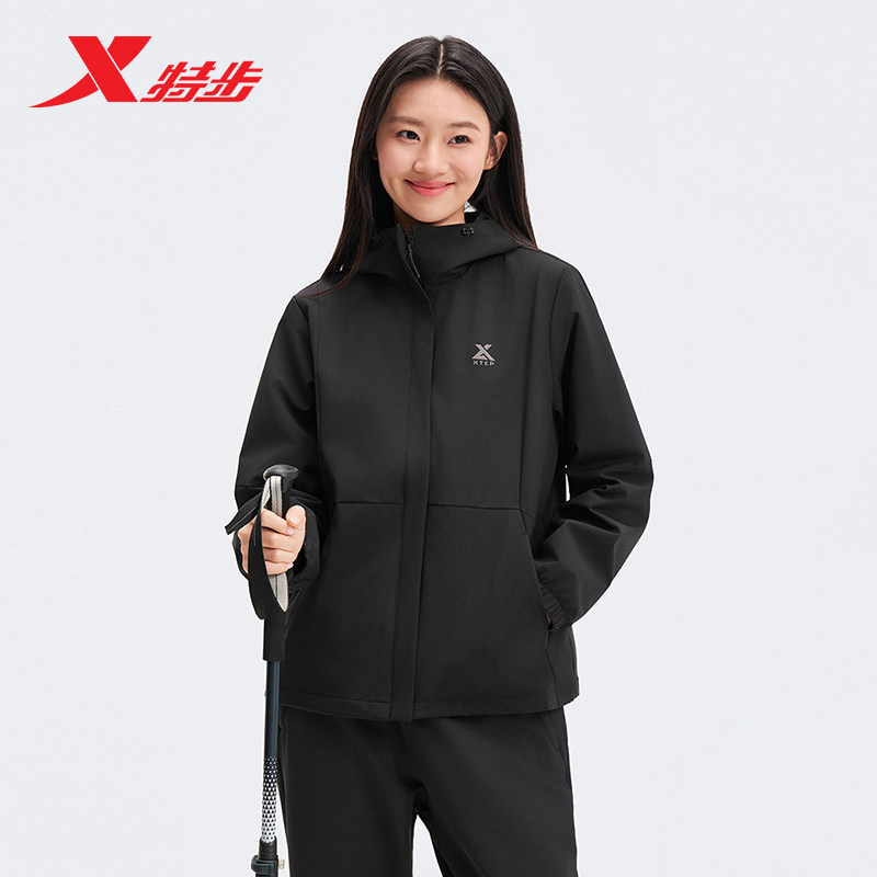 特步风衣女士2026年春季新款户外运动上衣防风外套女974128160033图片