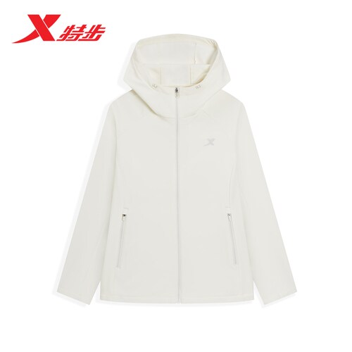 特步2026冬新品运动梭织薄外套女8744283C0096