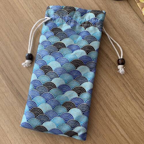 6.9寸手机袋适用苹果16 Pro Max手机收纳袋印花棉布防尘防刮布包