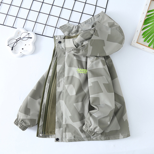 男童冲锋衣三合一2026年新款儿童深秋外套时髦帅气初中生秋装潮牌