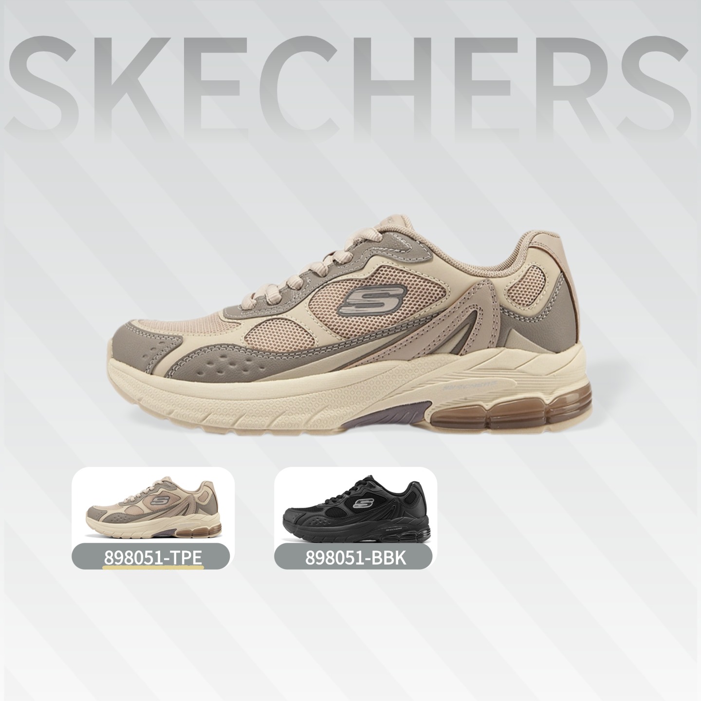 Skechers斯凯奇2025新款女士秋冬厚底舒适绑带休闲运动鞋898051