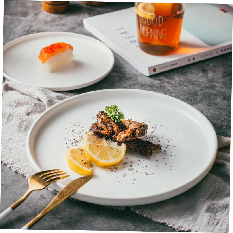 Dinner Plates ceramic steak plate web Porcelain盘 Ware White