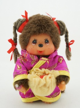 Monchhichi萌趣趣公仔娃娃女孩烧卖包包钥匙挂件礼品玩偶268540