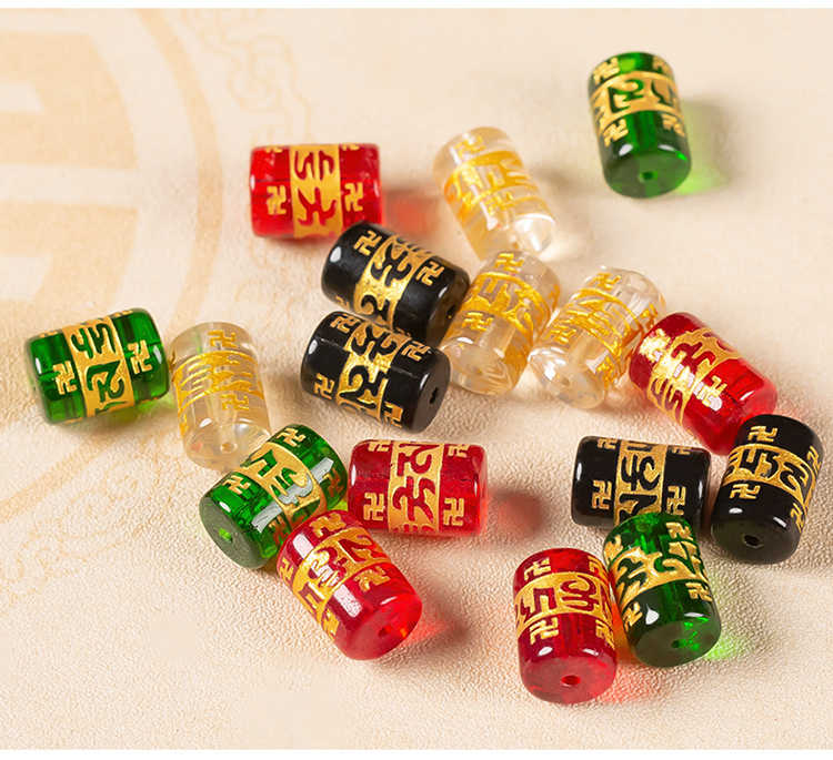 烫金水晶隔珠手工串珠佛珠配件