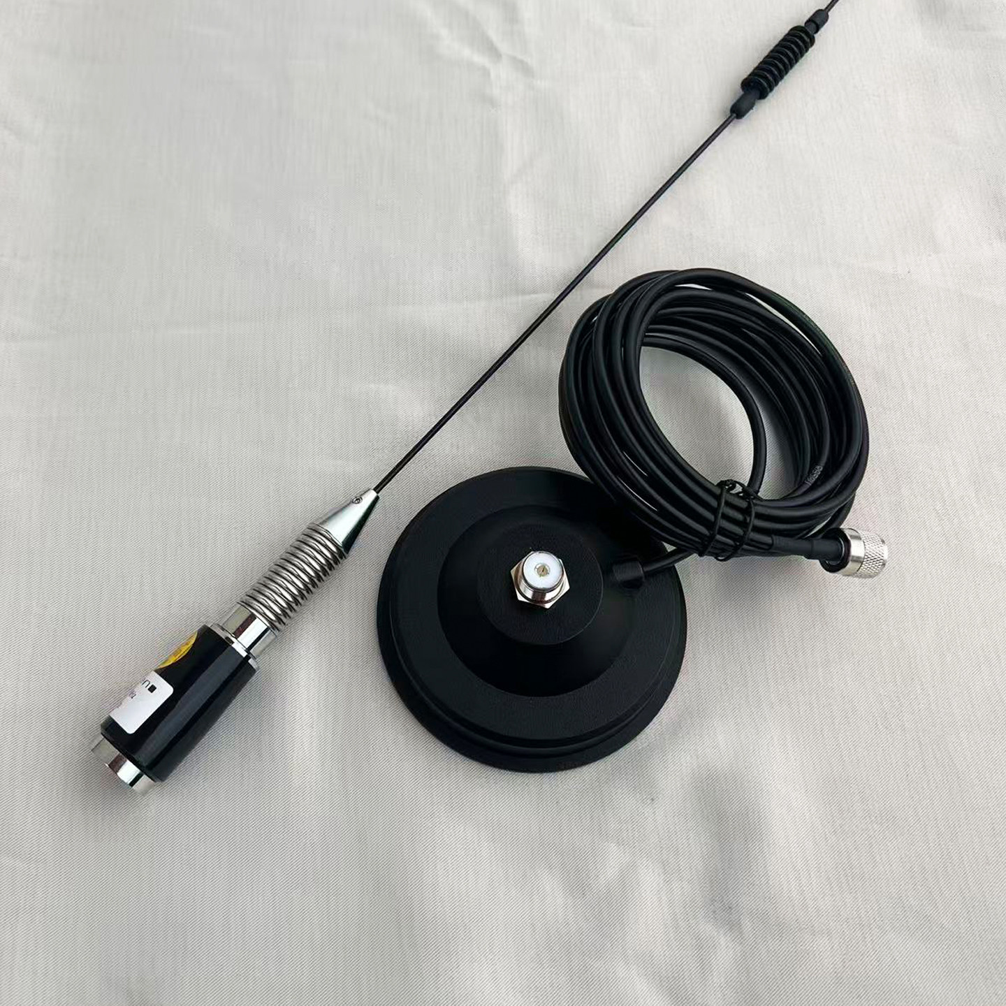 弹簧减震车载天线对讲机大吸盘底座出租车电台手台高增益HTY笛子