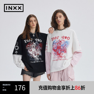 长袖 假两件宽松T恤男女同款 INXX APE3010883 APYD潮牌新品