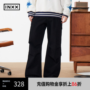 直筒休闲裤 工装 INXX XME4231451 Standby潮牌褶皱设计基础款