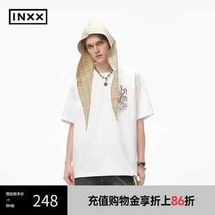 T恤丝绸组合字母印花上衣XRF2011215 INXX MASTER 250g重磅短袖