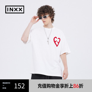 inxxstreet ALLPICK INXX 情侣宽松T 潮牌22夏新品 刺绣T恤短袖