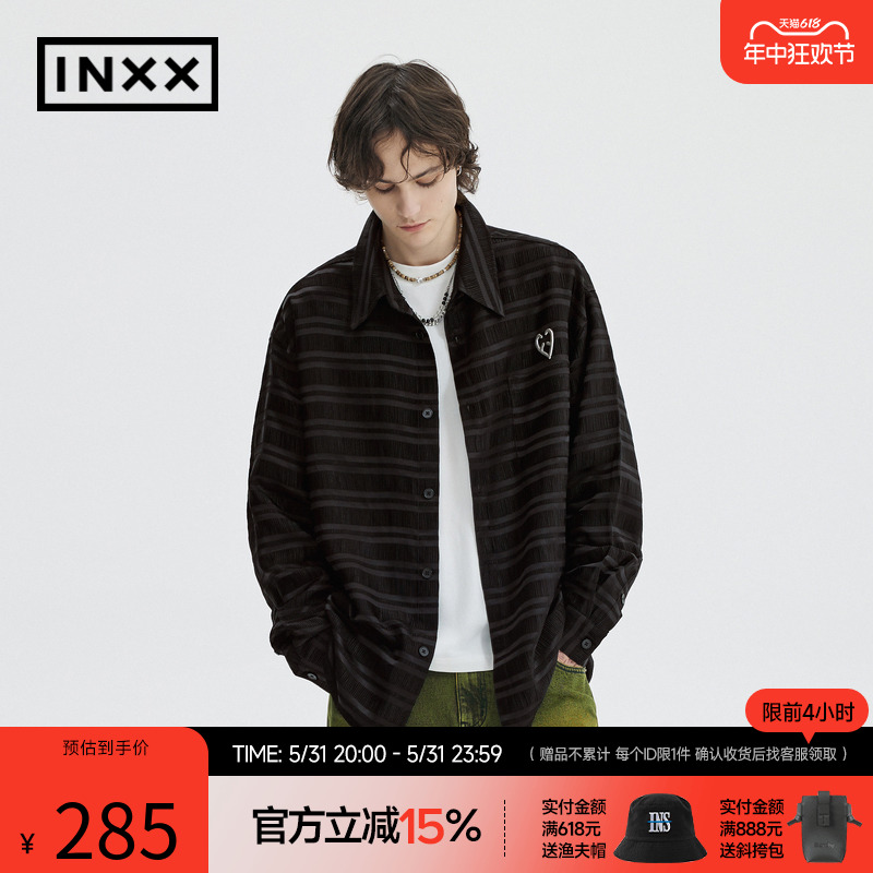 【INXX】APYD潮牌春新品宽松休闲长袖衬衫情侣APE1040335