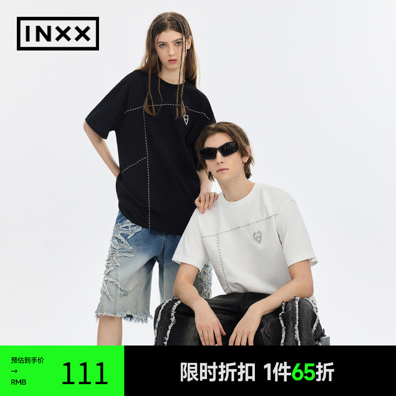 【INXX】APYD潮牌夏新品简约宽松休闲短袖T恤男女同款APE2010657