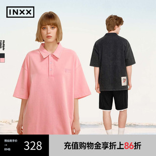 上衣XRF2580843 INXX 甲骨文立体包针绣POLO衫 国风书法织唛短袖