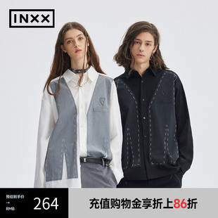 衬衣男女同款 潮牌假两件长袖 INXX APE3040821 APYD时尚