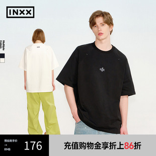 T恤男女同款 结构设计撞色刺绣短袖 INXX XRF2010813 纯色基础款