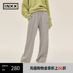 INXX 宽松毛边休闲裤 APYD潮牌新品 APE3230905 男女同款 针织长裤