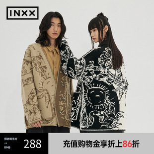 INXX 潮牌冬新品 APYD 情侣毛衣APD4061585 宽松撞色开衫 针织衫