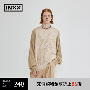 印染套头圆领针织衫 秋新品 INXX 情侣毛衣APD3061070 ALLPICK