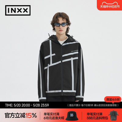 【INXX】Standby 潮牌春新品个性撞色夹克外套情侣上衣XME1140237