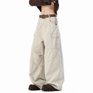 男士 秋冬季 新款 INXX 裤 多口袋牛仔裤 潮牌直筒阔腿工装 STREET美式