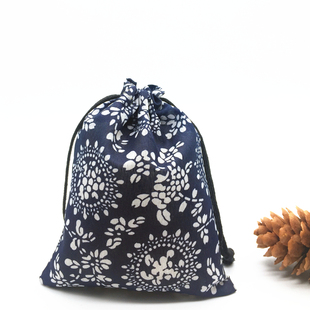 青花瓷小布袋民族风小碎花蓝花布袋包装复古玉器瓷器首饰中药包袋