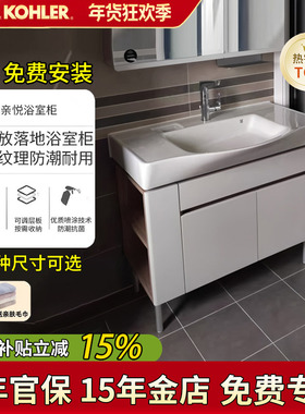 科勒浴室柜60/80/100mm亲悦防潮抗菌洗漱台盆组合简约落地柜22817