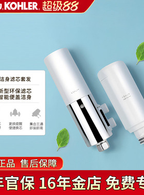 科勒马桶智能盖板净水过滤器滤芯自来水过滤净化21038T三通净化器