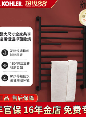 科勒电热毛巾架大号家用卫生间浴室智能恒温加热毛巾烘干架29352T