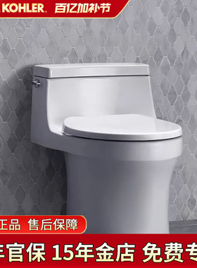 科勒虹吸式五级旋风马桶圣苏西虹吸式连座便器静音小户型21865T
