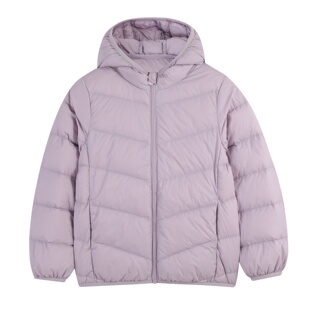 万丽（服饰）儿童舒适保暖连帽外套男女童长袖拉链羽绒服