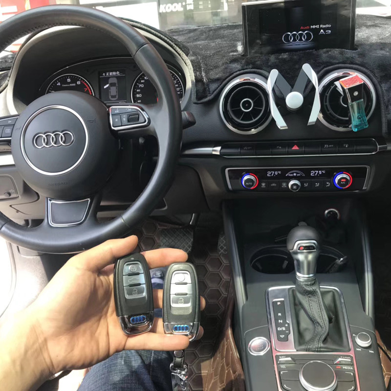 奥迪A3Q3 4L Q5A5 A6LTT专用一键启动改装无钥匙进入手机远程热车
