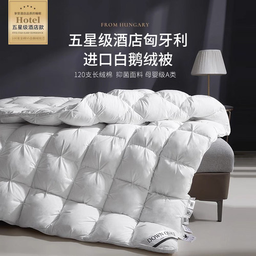 五星级酒店同款白鹅绒被子
