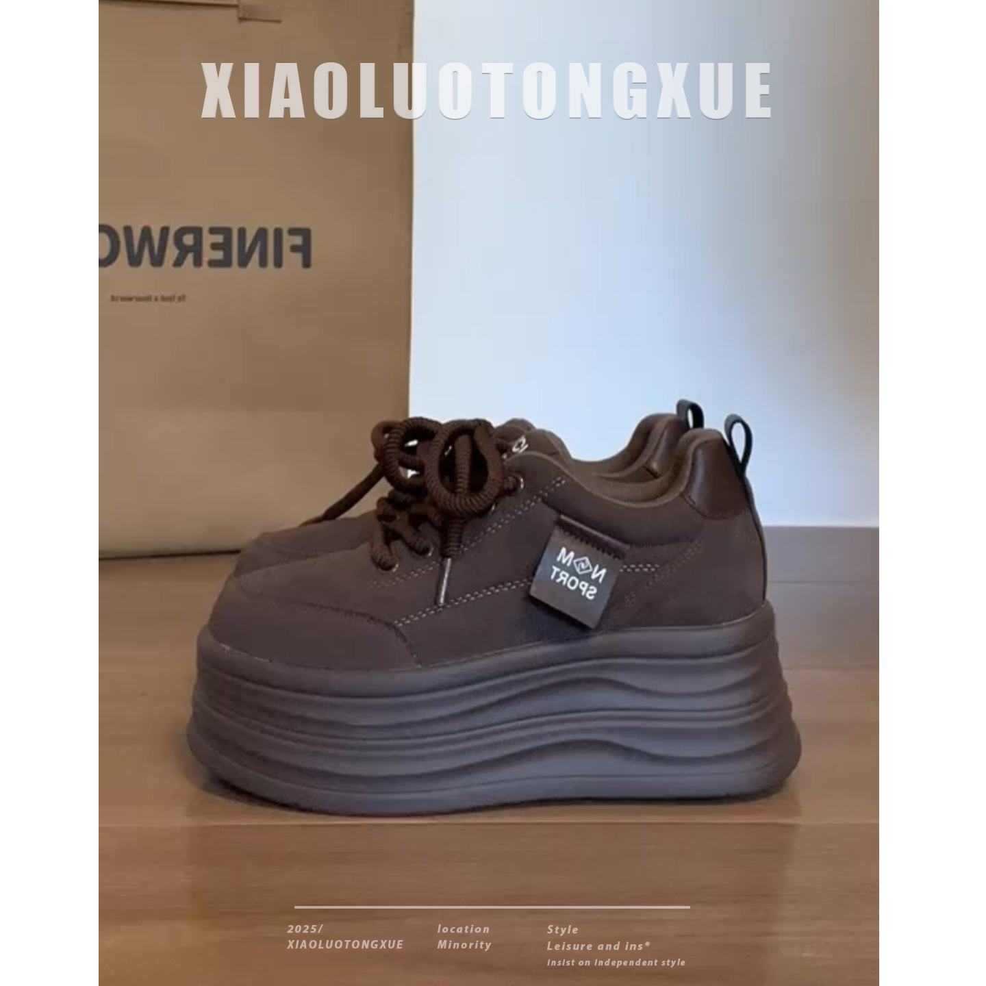 勃肯鞋女爆款2025年秋冬加绒厚底系带时尚百搭软底圆头休闲运动鞋