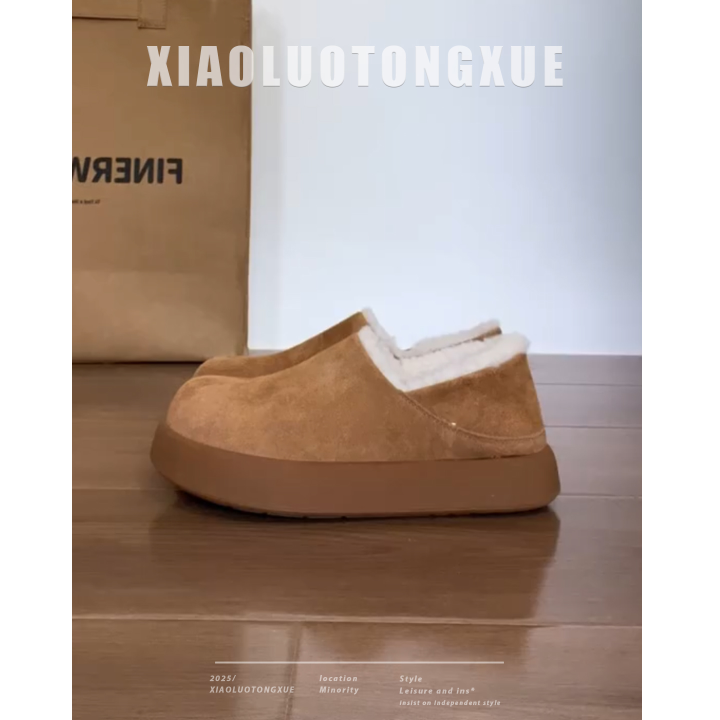 勃肯鞋女2025年冬季爆款外穿软底圆头百搭加绒保暖时尚舒适休闲鞋