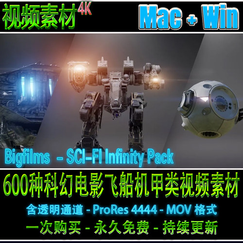 624个科幻史诗机器人机甲宇宙飞船激光火花特效合成 4K视频素材
