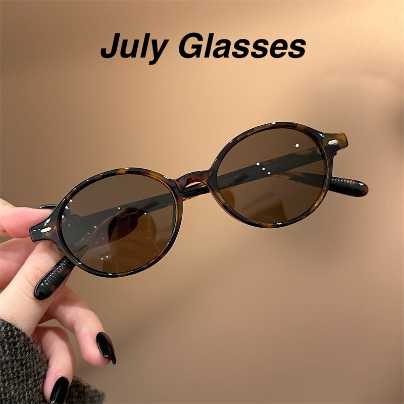 玳瑁色书呆子小脸椭圆防紫外线墨镜文艺素颜软妹子凹造型偏光墨镜