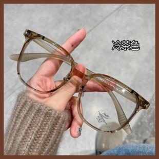 超轻TR方形大框眼镜架女防蓝光网红同款 潮可配度数素颜眼镜框 韩版