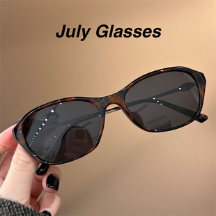 高级感防紫外线遮阳墨镜 时尚 玳瑁色猫眼偏光太阳镜男女款 2025新款