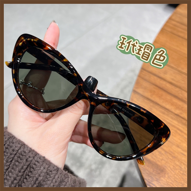 时尚韩系TR猫眼墨镜时尚潮流女网红韩版可配高度数装饰眼睛框镜