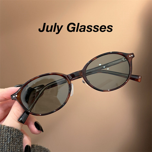 July七月偏光椭圆老钱风太阳镜