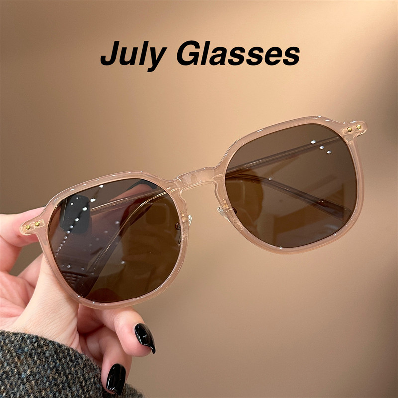 韩版大方框墨镜奶茶色大脸显白素颜神器女偏光防紫外线太阳眼镜潮