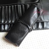 30格 包邮 黑色皮质化妆刷包绑绳长杆套刷收纳包笔袋12