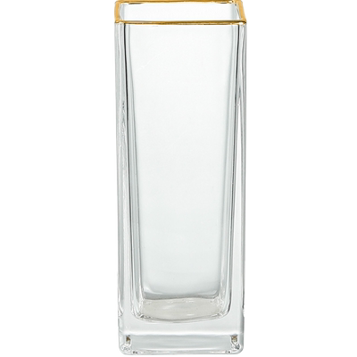 欧式轻奢描金玻璃花瓶水培植物