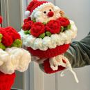 手工diy冰条线圣诞老人手捧花毛线编织材料包自制钩织礼物送女友