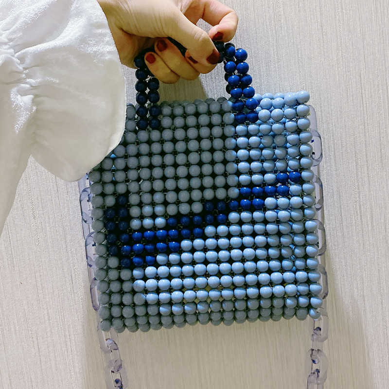 自制珍珠包包手工材料包diy编织女包韩版百搭时尚对号单肩斜挎包
