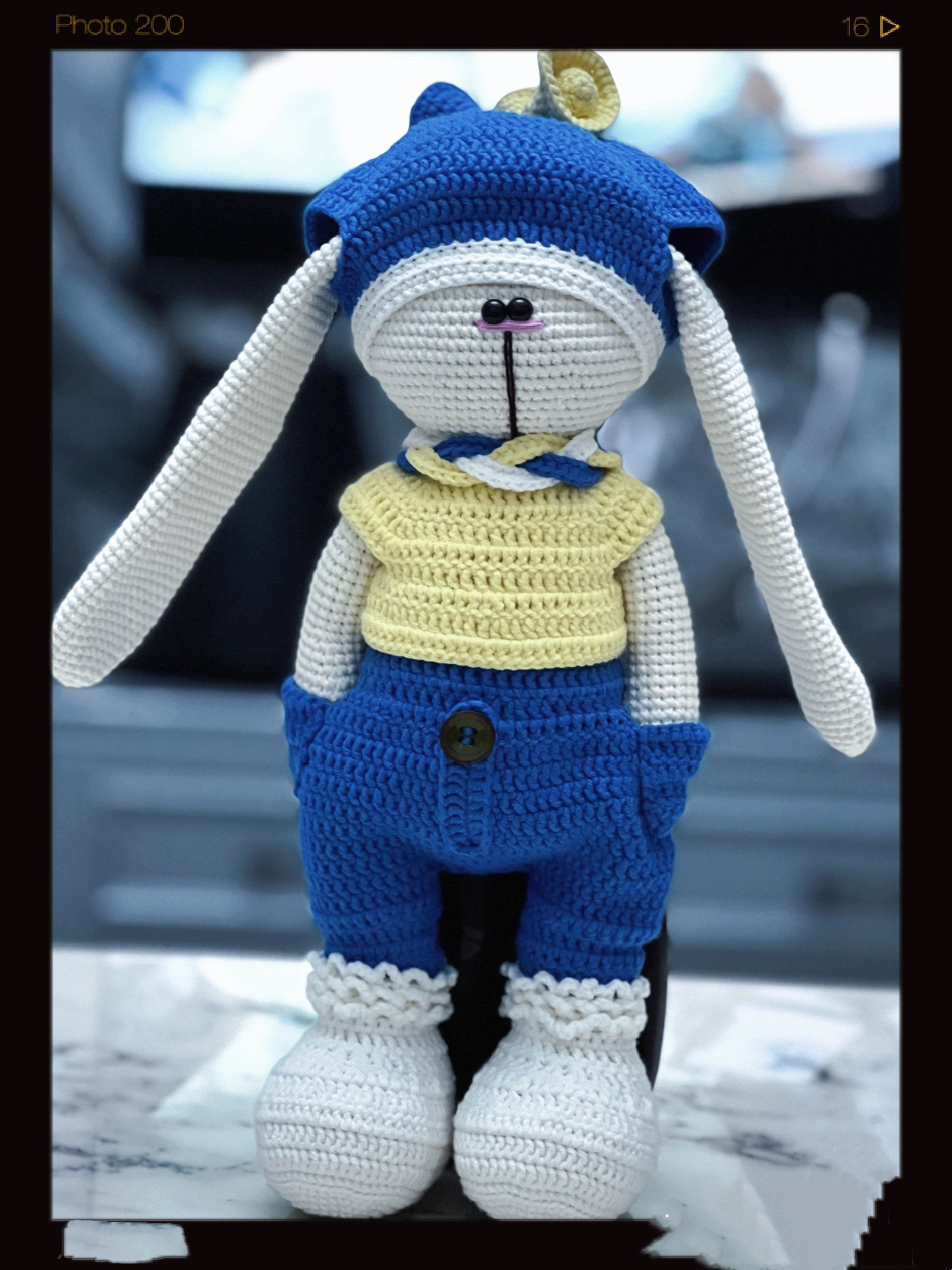 手工编织diy长耳兔玩偶材料包